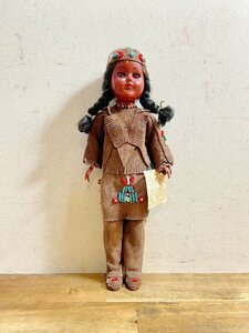 アメリカ ヴィンテージ 80’s インディアン ネイティブアメリカン 人形 ディスプレイ 店舗什器 店舗備品 アメリカン雑貨【9575】
