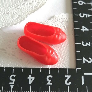 n140 ドール用 リボン 赤 パンプス ジェニー リカちゃん サイズ　シンプル パンプス 靴 1/6ドール 