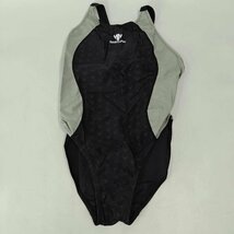 【中古・未使用品】SWIMHXBY 競泳水着 ウロコ柄 5XL ブラック x グレー 283 レディース_画像1