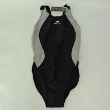 【中古・未使用品】SWIMHXBY 競泳水着 ウロコ柄 5XL ブラック x グレー 283 レディース_画像1