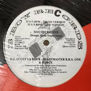 D.J. Scott La Rock Blastmaster K.R.S. One & D-Nice BDP South Bronx 12”