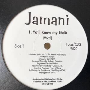 JAMANI YA'LL KNOW MY STELO 90s アングラ 試聴可