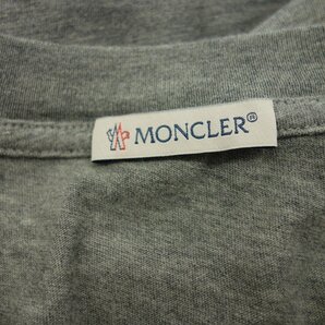 新品同様◆モンクレール 半袖Tシャツ ロゴワッペン コットン メンズ グレー サイズM C-SCOM-22-63901 MONCLER【AFB12】の画像5