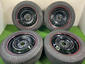 ニッサン　純正　スチール　16インチ　6.5j 5穴/114.3 +40 GOODYEAR EfficientGrip RVF02 195/60R16 89H 2021年　4本　セレナ