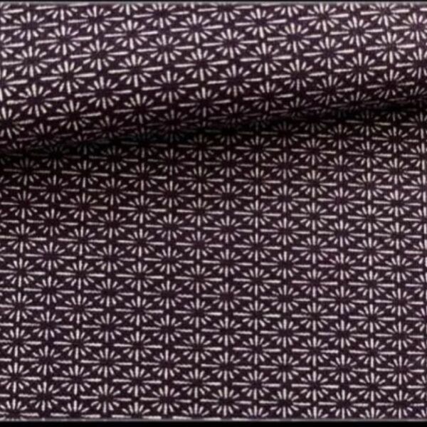 【sele】589 和柄　和モダン　花菱　紫　セブンベリー　ハギレ　生地幅×約50cm 延長可
