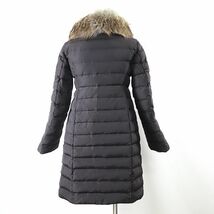 2-DK164 モンクレール MONCLER 国内正規品 ファー ダウンコート ブラウン 00 レディース_画像4