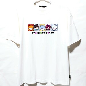 特価/未使用【サイズ=L】EVA MICRO MACRO/エヴァ　ミクロマクロ/メンズ/半袖/Tシャツ/ビッグシルエット/胸囲=96~104cm/white