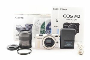 #c706★実用品★ キャノン Canon EOS M2 + EF-M 18-55mm レンズキット