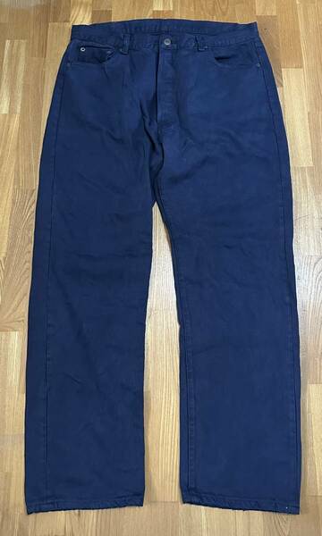 80's vintage USA製 Levi's 501 ハチマル 内股シングル デニムパンツ 後染め 紺色 ヴィンテージ オリジナル 古着