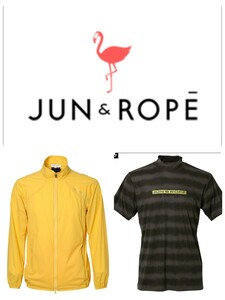 新品国内正規 JUN&ROPE　GOLF　ジュンアンドロペゴルフ/バックラインスタンドポケッタブルジャケット　モックネックシャツセット