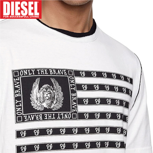 L/新品 DIESEL ディーゼル ロゴ Tシャツ T-ROLLAND メンズ レディース ブランド カットソー ホワイト