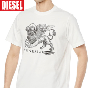 M/新品 DIESEL ディーゼル グラフィック Tシャツ T-JUST-D2 メンズ レディース ブランド カットソー ホワイト
