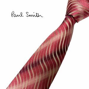 Paul Smith ネクタイ ゼブラ柄風湾曲レジメンタル ポール スミス USED 中古 m261