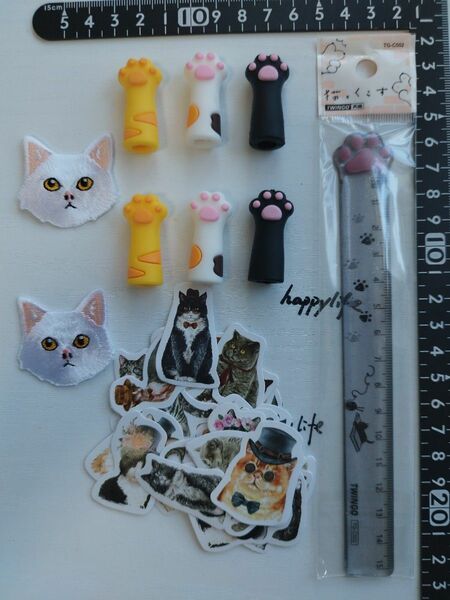 かわいい猫ちゃんネコグッズ刺繍アイロンワッペンまとめ