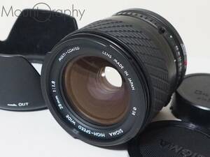 ★良品★ SIGMA シグマ HIGH-SPEED WIDE 28mm F1.8 ★完動品★ 前後キャップ、フード付 キヤノンFDマウント(MF) #i3878