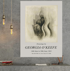 G1280 ジョージア・オキーフ Georgia O'Keeffe キャンバスアートポスター 50×70cm イラストインテリア 雑貨 海外製 枠なし 