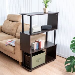 S字オープンラック 4段 幅80cm おしゃれ シェルフ SR4CB