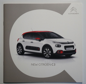  imported car catalog Citroen C3/FEEL/SHINE/1.2 turbo /ABA-B6HN01/2017 year 7 month issue 