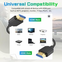 送料無料★8K HDMI2.1 コイルケーブル 60Hz解像度 下位互換 4K Ultra HD 1080p 3D（2.5m）_画像4