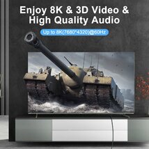 送料無料★Thsucords 8K 4K HDMI ケーブル 高速編組 HDMI 2.1 コード 48Gbps (3M)_画像6