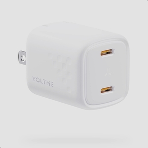 送料無料★充電器 30W VOLTME PD 充電器 急速充電器 type-c 2ポート搭載 折畳式プラグ (ホワイト)