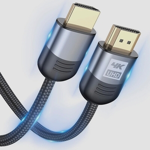 送料無料★4K HDMI ケーブル1m 4K 60Hz ハイスピードHDMI 2.0規格HDMI Cable 4k対応(グレー)