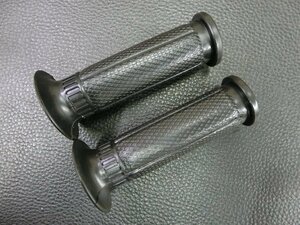 未使用 原付用 汎用 グリップ 非貫通式 全長: 112mm グリップ内径: 左21mm/右25mm ハンドル径: 22.2mm用 管理No.38651