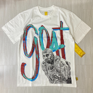 米国新進気鋭ブランド 【XL】 Bricks & Butter ブリックス＆バター 半袖 グラフィック Tシャツ GOAT 史上最高選手 バスケ 白 USA正規品