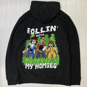 LA発 【2XL】 CreateX5 チーチ＆チョン CHEECH&CHONG グラフィック プルオーバー パーカー ROLLIN' WITH MY HOMIES コメディ ヒッピー