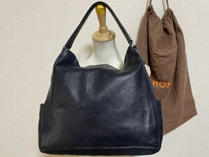 *13800 jpy prompt decision * postage included * HIROFU Hirofu one shoulder leather bag 