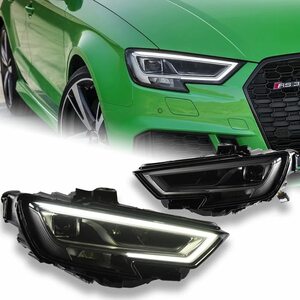 LED ヘッドライト ヘッドランプ A3 8V 後期型 17-21 アウディ AKD