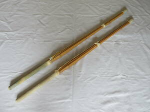 【武蔵 六三四 印字アリ】送料込み 剣道 竹刀 2本 鍔無し