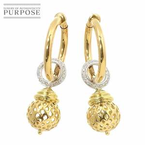  бриллиантовые серьги K18 YG WG желтый белое золото 750 Diamond Earrings Clip-on 90203823