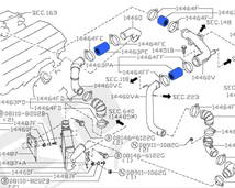 黒 ER34 GTT シリコン パイプ ホース 3点セット スロットル インタークーラー インレット タービン エンジン R34 RB25 c34 ステージア_画像2