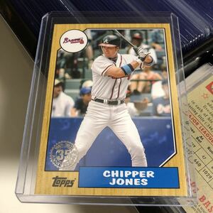 Chipper Jones 2022 Topps Series 1 #T87-59 1987 Topps Baseball 35th Anniversary Insert Braves