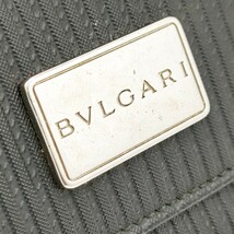 BVLGARI　ブルガリ　三つ折りキーケース　シルバープレート　ブラック　黒　W6.5　H10_画像7