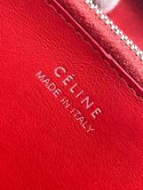 CELINE　セリーヌ　ラウンドファスナー長財布　レザー　無地　W19　H10_画像10