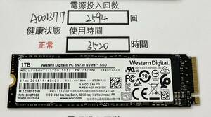A001377 中古品 WD 2280 SSD NVME 1TB 1枚　動作確認済み 返品返金対応 納品書発行可(商品説明文ご確認下さい)