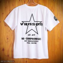 VANSON ドライメッシュ 半袖 Tシャツ VS22808S ホワイト×ブラック【XLサイズ】バンソン_画像7