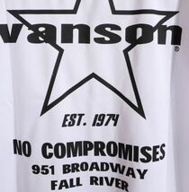 VANSON ドライメッシュ 半袖 Tシャツ VS22808S ホワイト×ブラック【Lサイズ】バンソン_画像8