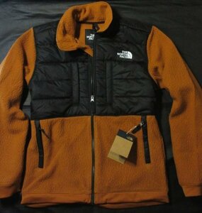 本物正規◆ノースフェイス◆ハイブリッド 中綿入り 厚手 フリース ジャケット■M■SYNTHETIC INSULATED 茶/黒■LEATHER BROWN 新品/デナリ