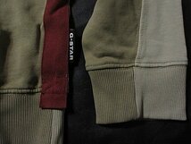 本物正規◆G-STAR RAW ジースター◆クルー スウェット/トレーナー TAPE COLORBLOCK■L■カーキ グリーン/ARMY GREEN■新品■裏起毛なし_画像5