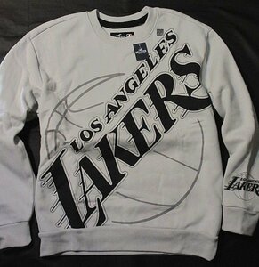 本物正規◆ホリスター◆トレーナー/クルー スウェット LOS ANGELS LAKERS NBA■XL■薄緑■新品■裏地起毛■0042-120