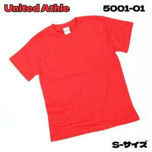 レディース　メンズ　Tシャツ　ユナイテッドアスレ　5.6oz　Sサイズ　レッド 即決　送料無料　新品未使用