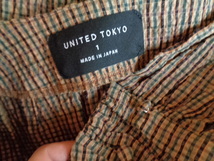 美品*ユナイテッドトウキョウ*1*サッカー生地カットソー*チェック柄*デザイン*ＵＮＩＴＥＤ　ＴＯＫＹＯ_画像2