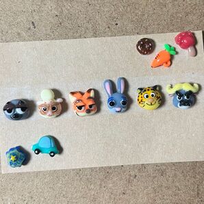 3dネイルパーツ【絵文字風 ズートピア フェイス 痛ネイル】