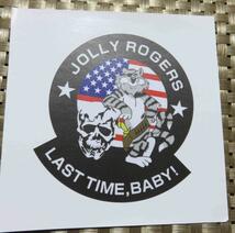 LAST TIME BABY!黒ST独眼竜◆激渋 星条旗 眼帯 ドクロ アメリカ 海軍 ジョリーロジャースJolly Rogers戦闘機ステッカー シール■ミリタリー_画像10