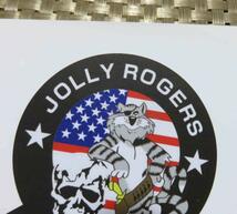 LAST TIME BABY!黒ST独眼竜◆激渋 星条旗 眼帯 ドクロ アメリカ 海軍 ジョリーロジャースJolly Rogers戦闘機ステッカー シール■ミリタリー_画像7