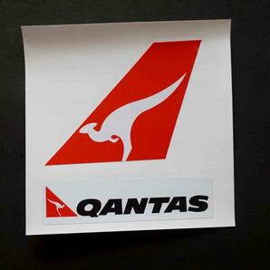 赤白Qtカンガルー■２枚セット■カンタス航空 Qantas オーストラリア ステッカー■エアライン飛行機■海外旅行 留学 スーツケース貼付の画像5