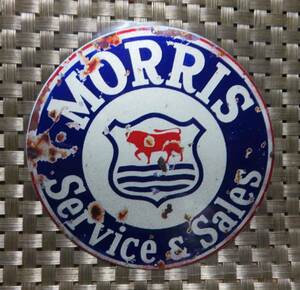 青白赤闘牛ST新品 モーリスMorris Sales and　Serviceステッカー防水シール◆アメリカ◎自動車　大型バイク　DIY倉庫　オイル　ガソリン